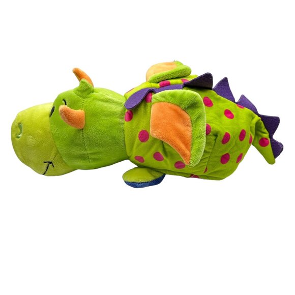 Flip A Zoo 2 in 1 Dragon Unicorn Plush Stuffed Animal Persephone Imogen Green Wh - Picture 3 of 16